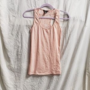 BOZZOLO ROSE LACE SHEER BACK TANK TOP